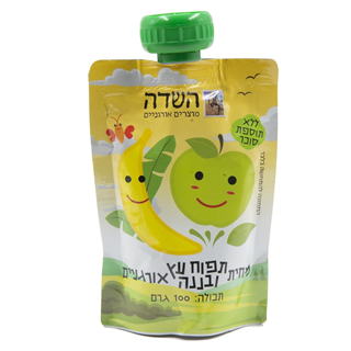 סקוויז מחית תפוח ובננה אורגני