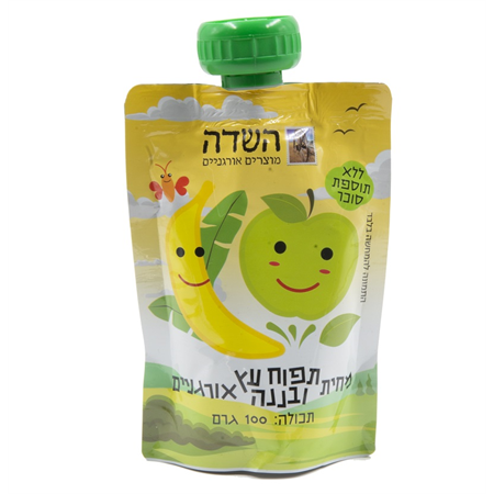 סקוויז מחית תפוח ובננה אורגני