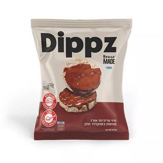 מיני פריכיות אורז מצופות שוקולד חלב