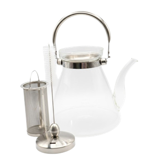 קנקן זכוכית לתה לחימום ישר על הגז 2.2 ליטר