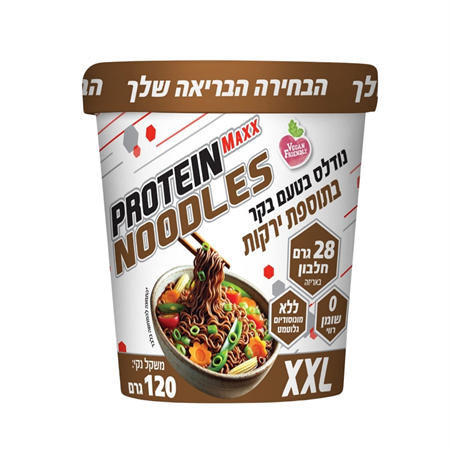 נודלס חלבון בטעם בקר בתוספת ירקות XXL
