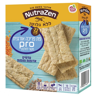 פת פריכה Pro עדשים אדומות וחומות אורגני ללג