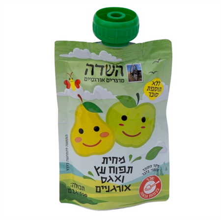 סקוויז מחית אגס ותפוח אורגני
