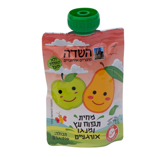 סקוויז מחית תפוח ומנגו אורגני